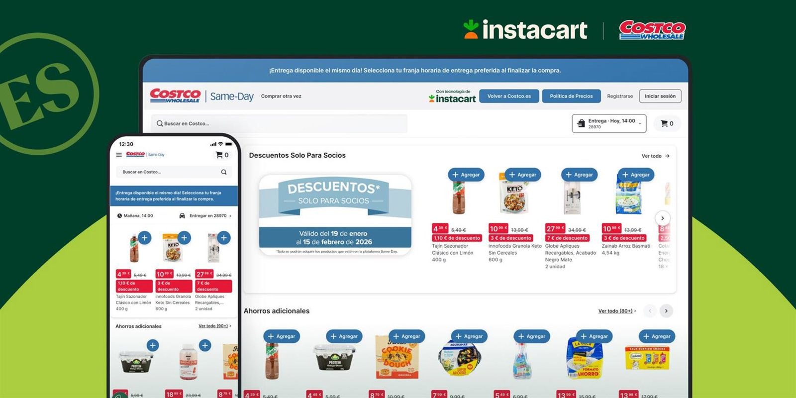 Costco lanza su venta ‘online’ en España de la mano de Instacart