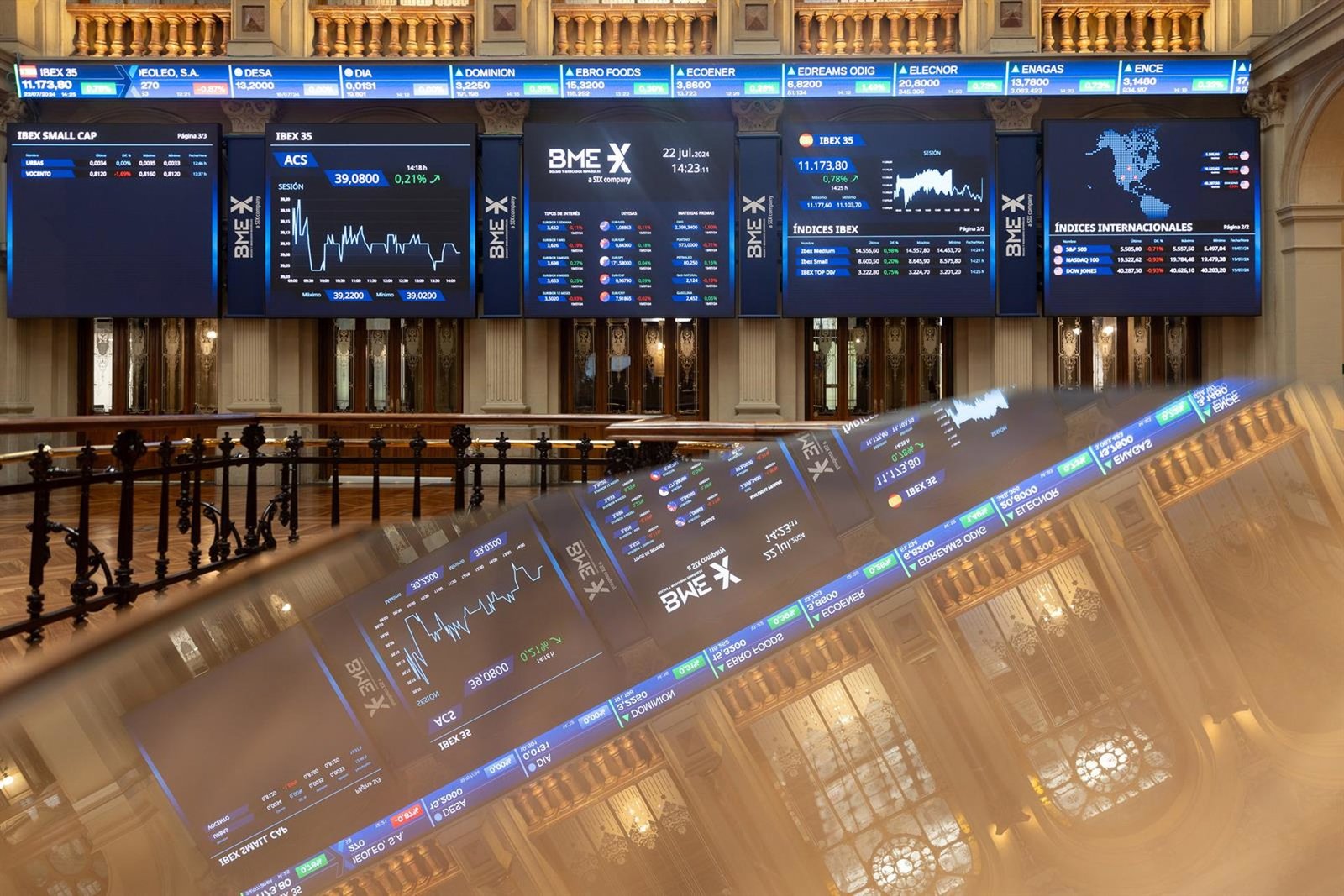 El Ibex 35 sube un 2,24%, hasta rozar los 18.400 puntos, al calor del posible acuerdo de paz EEUU-Irán